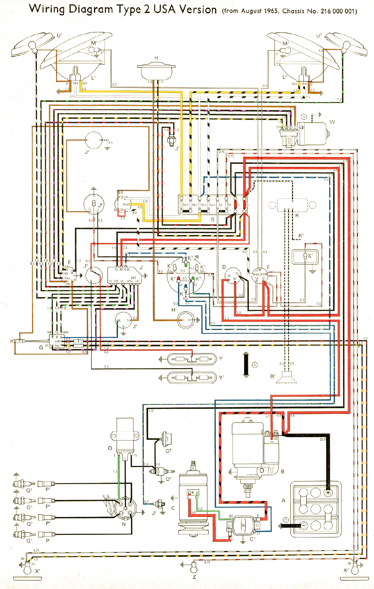 Bus Schaltpläne 1975 volkswagen wiring diagram 