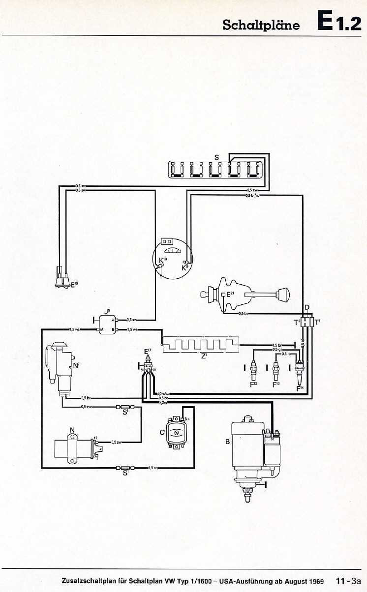 Käfer-Schaltpläne 65 volkswagen wiring diagram 